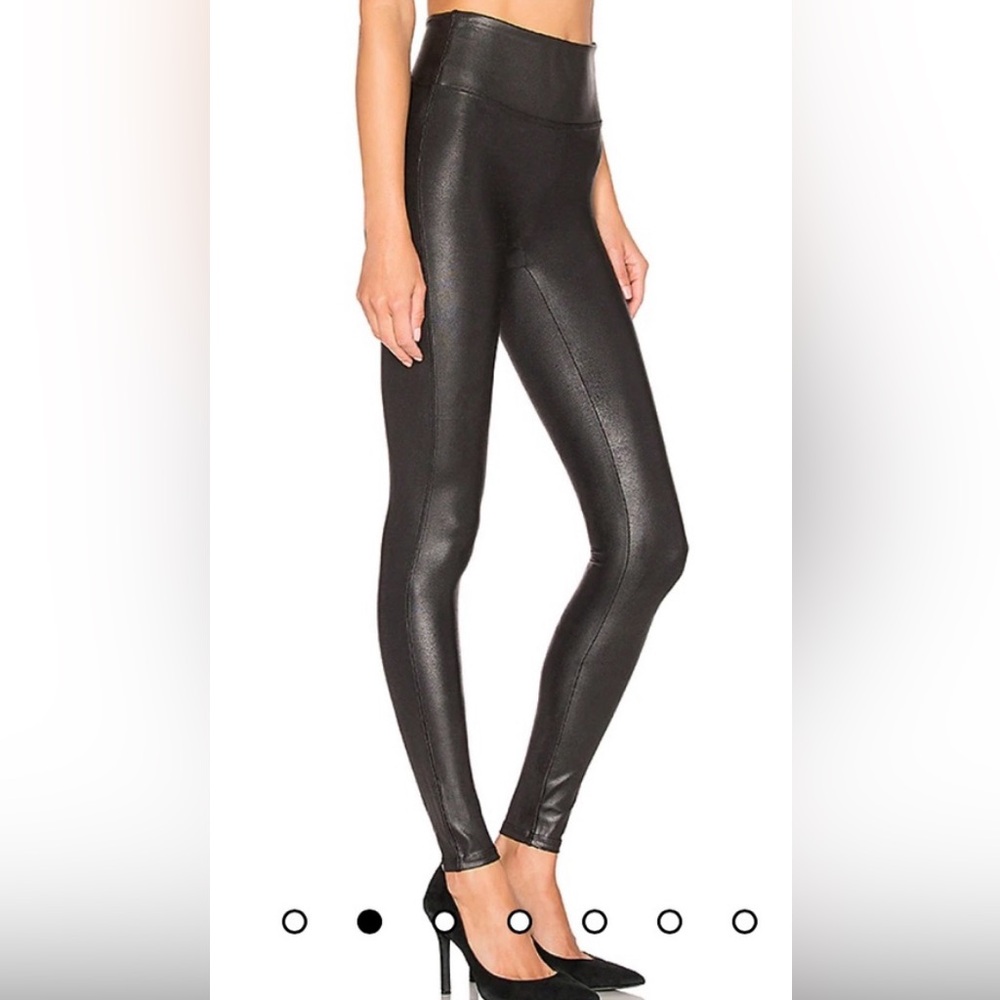 Spanx Faux Leather Shiny Leggings Black S/CH/P